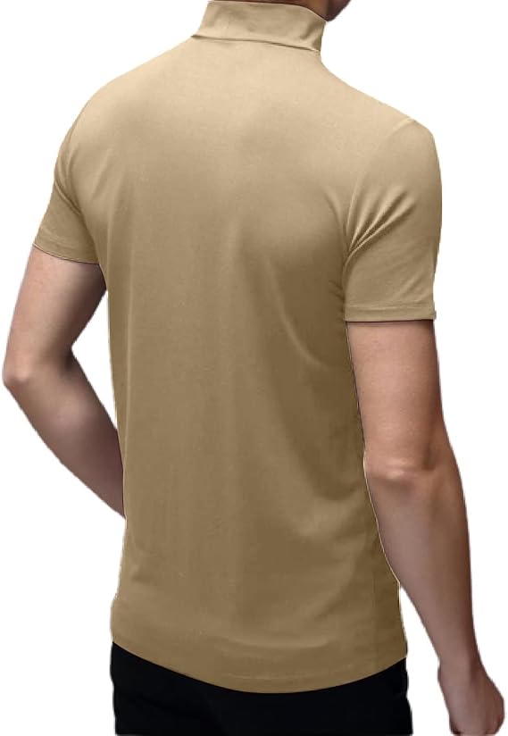 Tops ajustados de manga corta para hombre