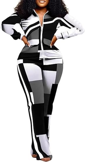 Tops con cremallera de dos piezas y pantalones largos