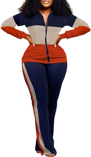 Tops con cremallera de dos piezas y pantalones largos