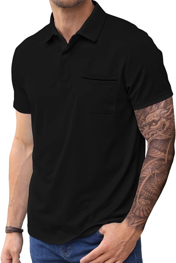 Mens Solid Color Short Sleeve Polo Shirts