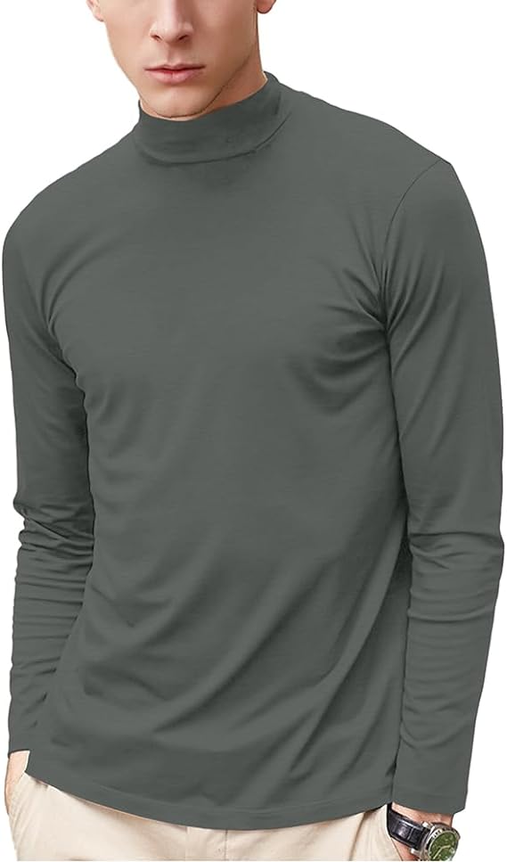Men's Solid Color Long Sleeve Slim Fit Tops