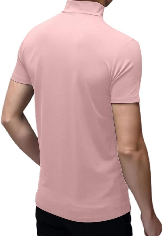 Tops ajustados de manga corta para hombre