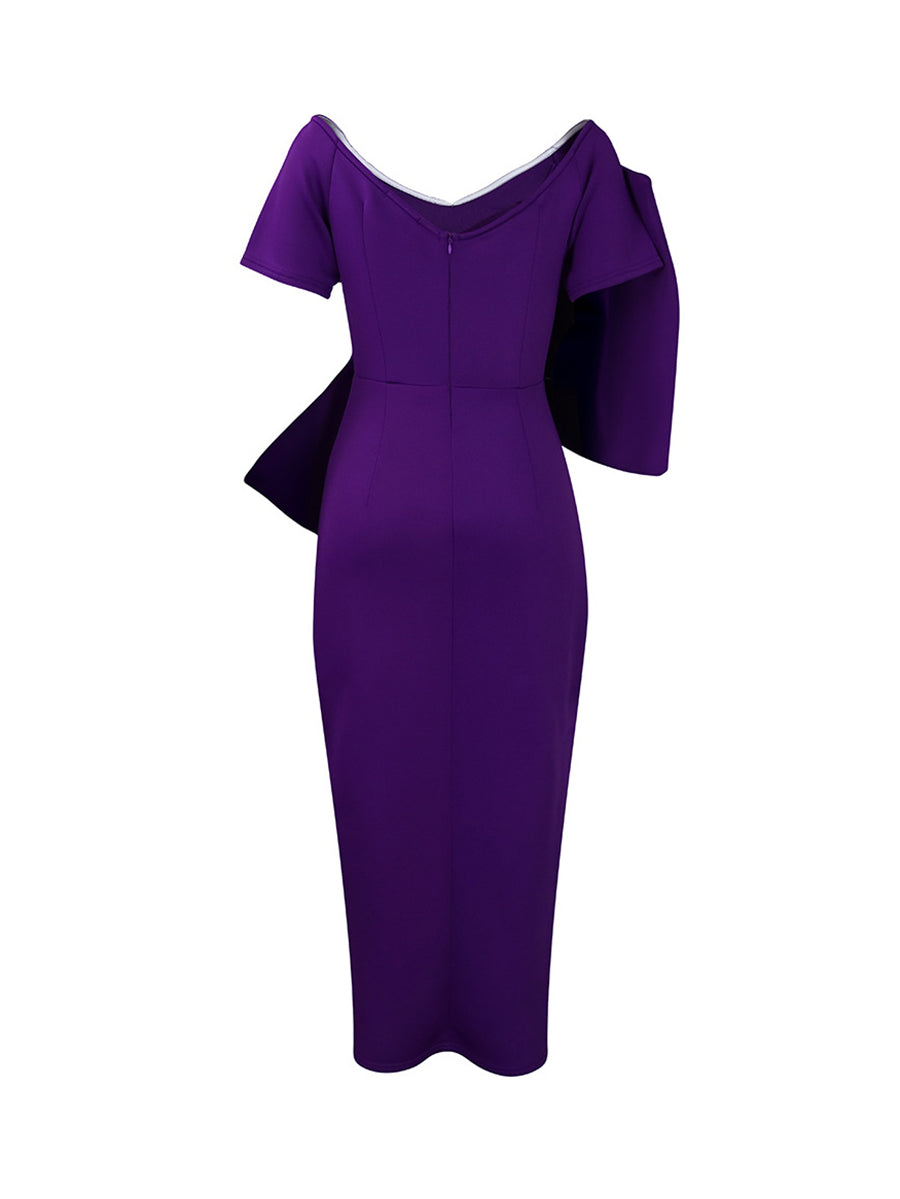 Bow Tie Slit Maxi Dress