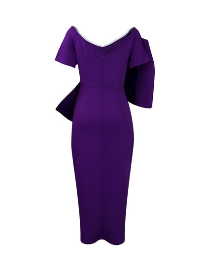 Bow Tie Slit Maxi Dress