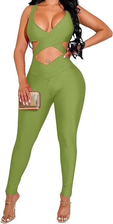 Monos ajustados sin mangas con abertura