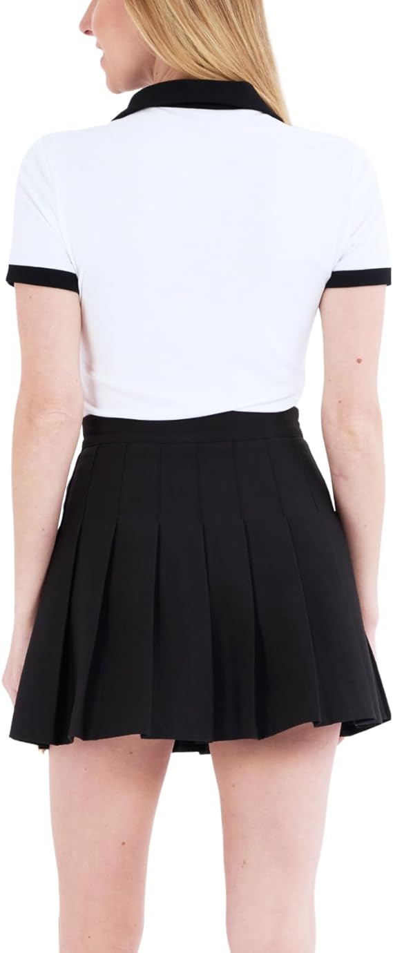 Tops color block con cuello en V y manga corta