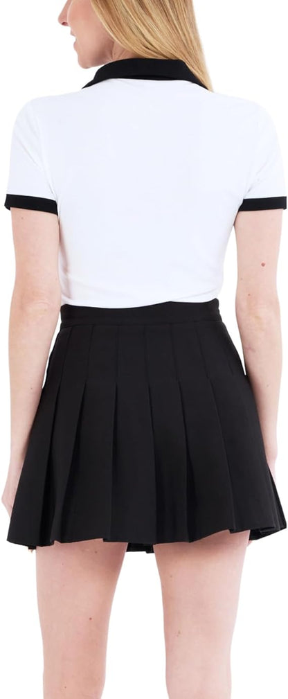 Tops color block con cuello en V y manga corta