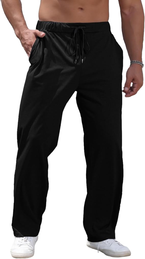 Men's with Pockets Lightweight Baggy Sweatpants Pants
