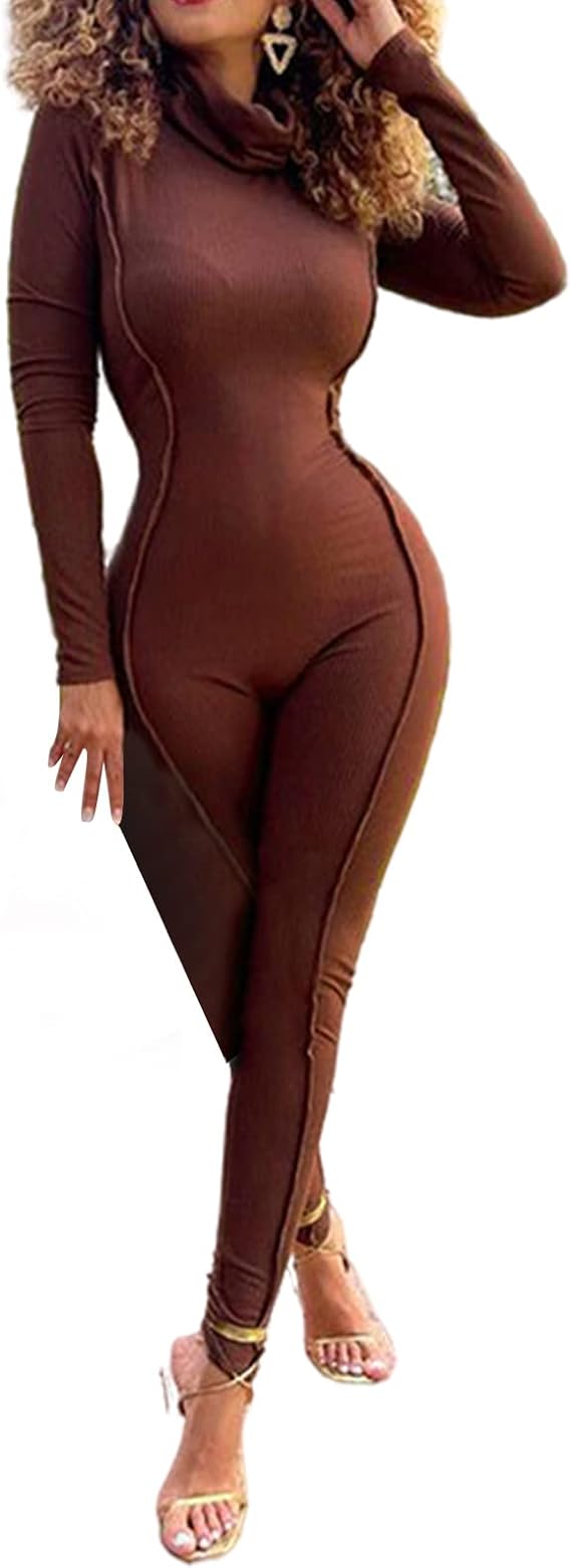 Long Sleeve Skintight Bodycon Jumpsuit