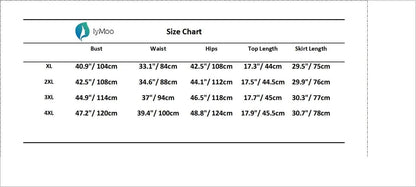 Conjuntos de falda top sin mangas con estampado de talla grande
