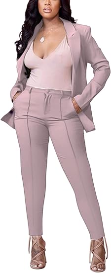 Conjuntos de pantalones y blazer de manga larga de dos piezas