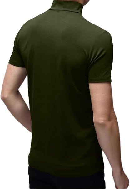 Tops ajustados de manga corta para hombre