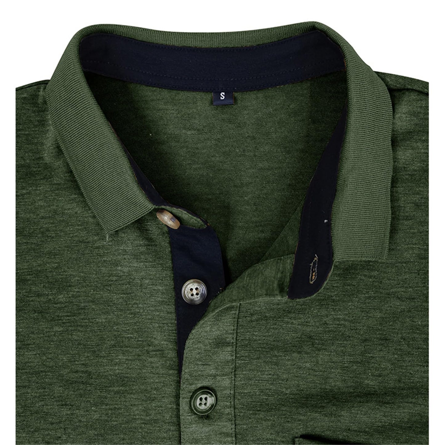 Polo de manga corta para hombre con bolsillo