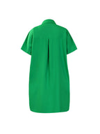 Studded Trim Oversized Shirt Midi Dress