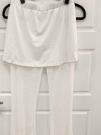 Two Piece Mesh Lace Tube Top Pants Sets