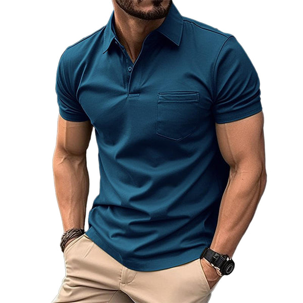 Mens Short Sleeve Polo Shirt With Pockets
