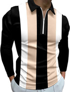 Polos de manga larga de algodón para hombre