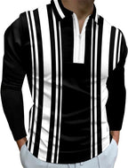 Polos de manga larga de algodón para hombre