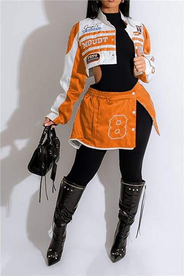 Abrigos de béisbol con bloques de color y estampado de letras desmontables