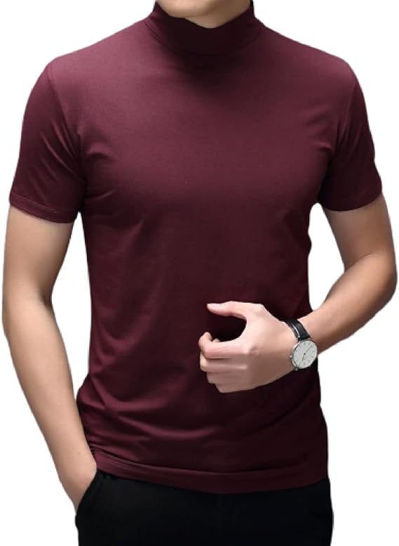 Tops ajustados de manga corta para hombre
