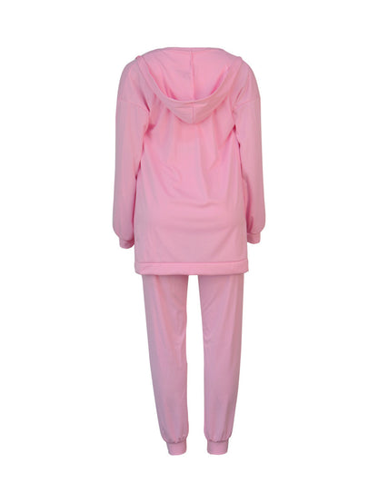 Three Piece Crop Top Jacket Jogger Set