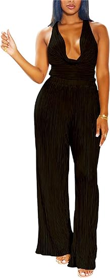 Two Piece Ruched Vests & Wide Leg Pants