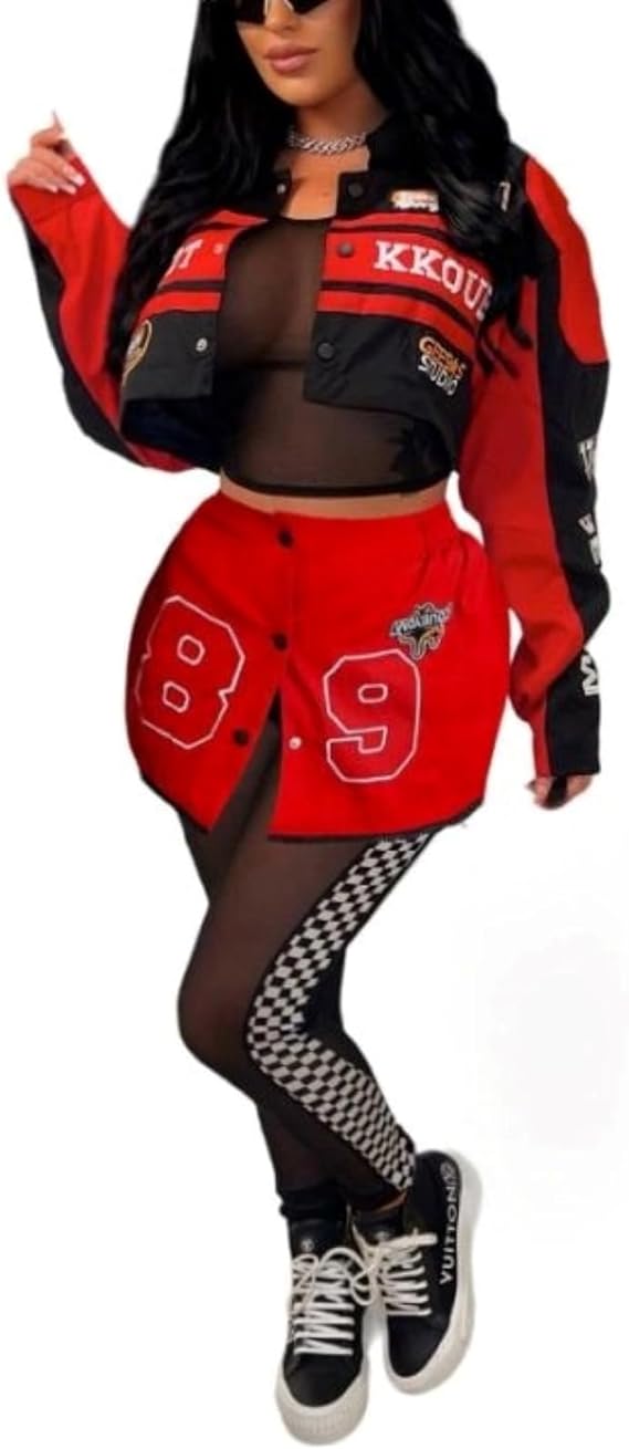 Chaqueta con estampado de bordado de manga larga desmontable