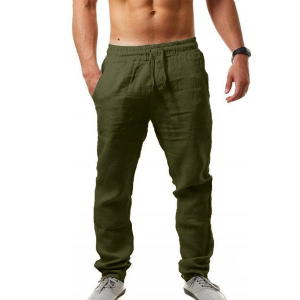 Men's Casual Loose Linen Long Pantsc