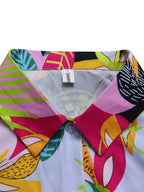 Printed Two-Piece Shirt & Wide-Leg Pants