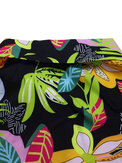 Printed Two-Piece Shirt & Wide-Leg Pants