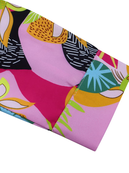 Printed Two-Piece Shirt & Wide-Leg Pants