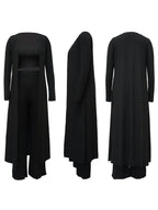 Three Pieces Set Crop Top Long Kimono Cardigan Pants