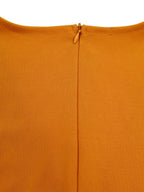 Elegant Lantern Sleeve Midi Dress