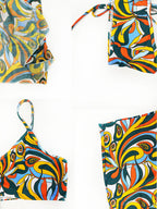 Plus Size Three Piece Floral Print Short Set