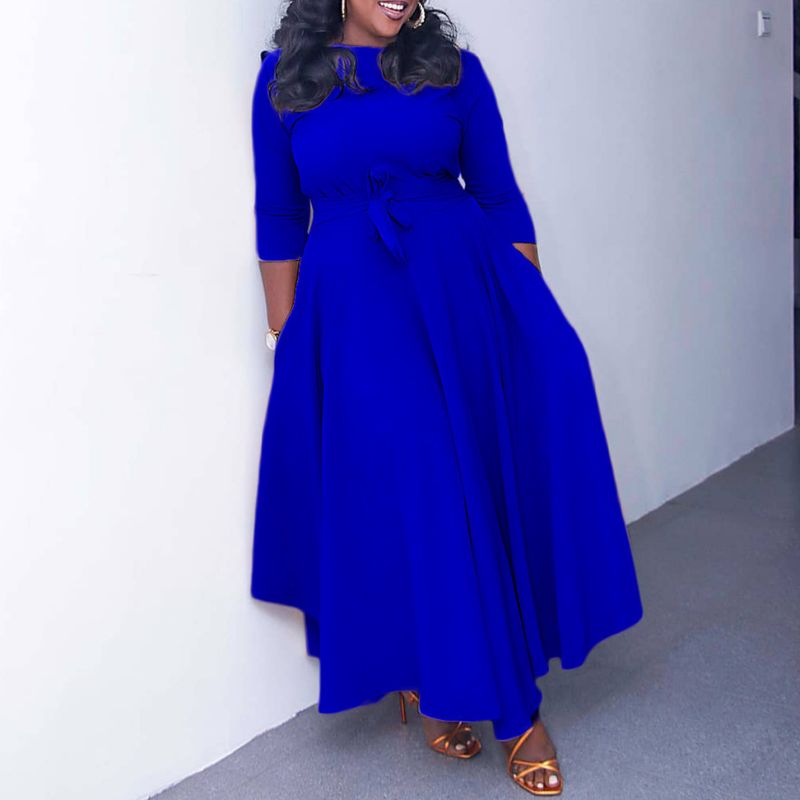 Vestido con cordones de color liso