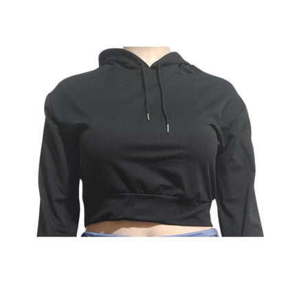 Conjunto de falda con capucha y patchwork de mezclilla