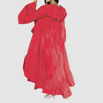 Gabardina con volantes de color liso