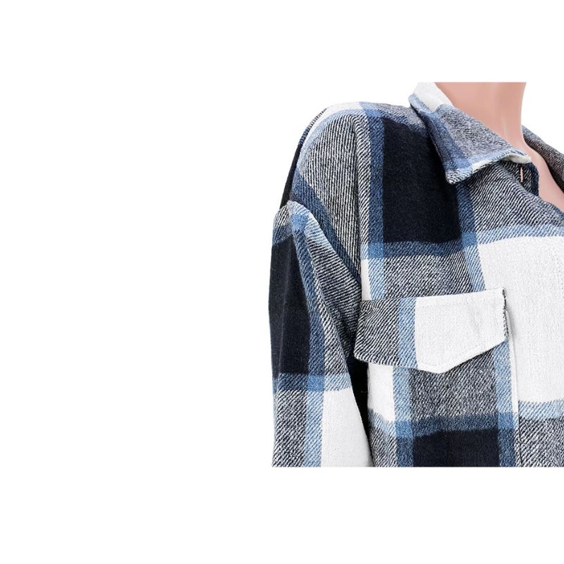 Camisas a cuadros con bolsillo de parche