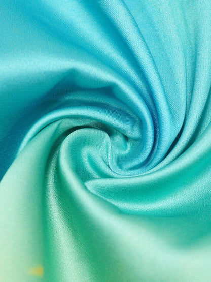 Asymmetric Tie Dye Cutout Romper