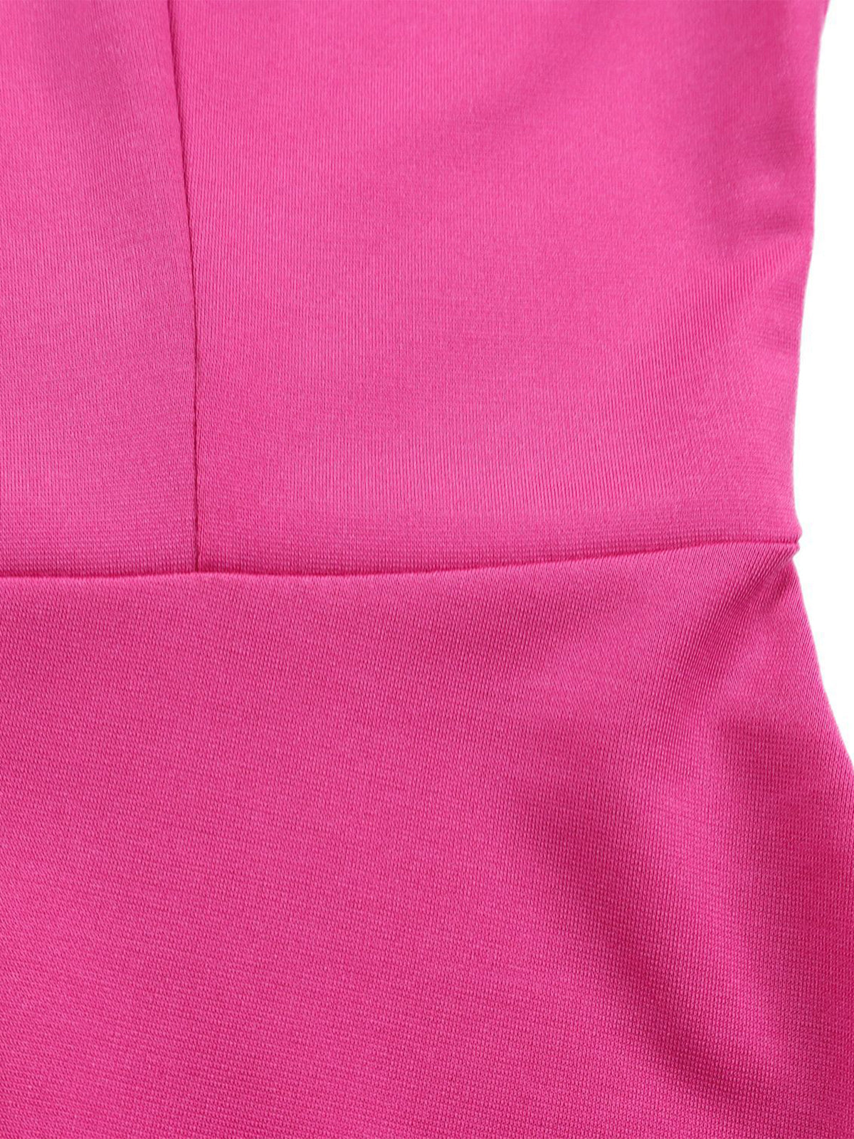 Flared Sleeve Square Neck Midi Dress with Belt