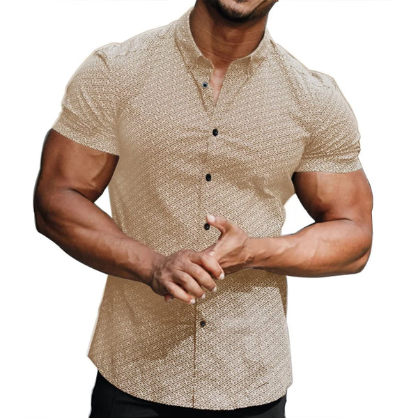Mens Printed Short Sleeve Shirt