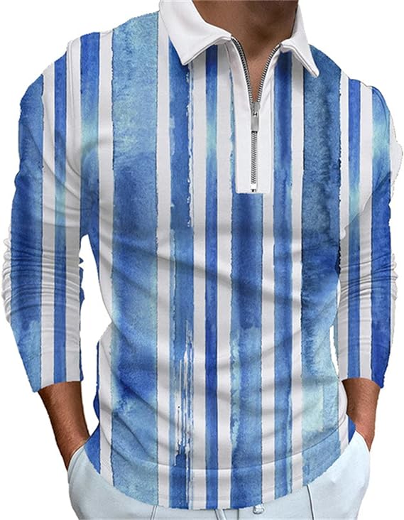 Men's Cotton Long Sleeve Polo Shirts