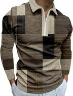 Mens Cotton Long Sleeve Polo Shirts