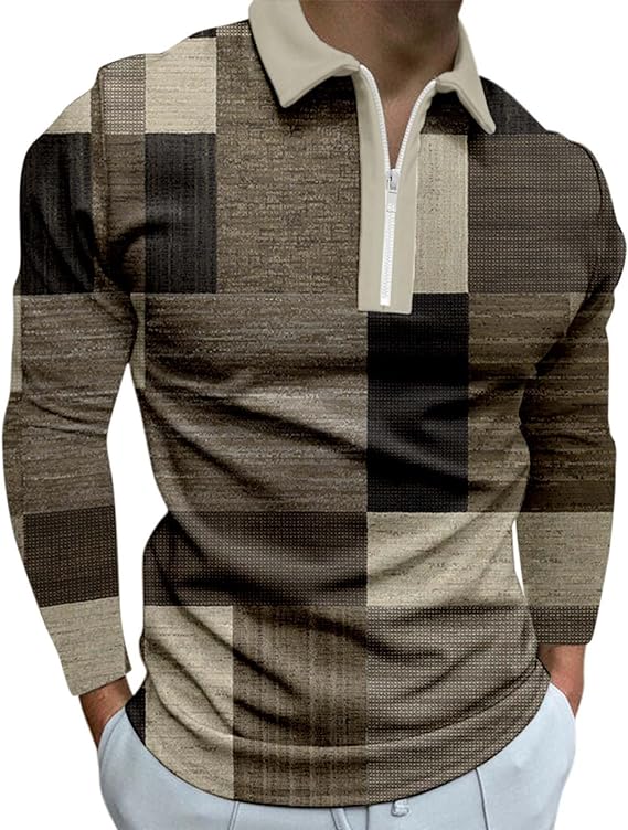 Mens Cotton Long Sleeve Polo Shirts