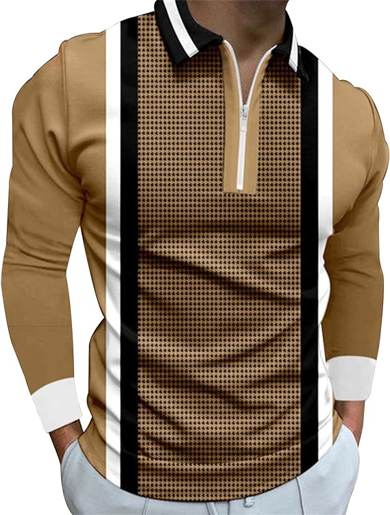 Polos de manga larga de algodón para hombre