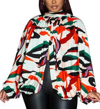 Bat Long Sleeve Chiffon Blouse