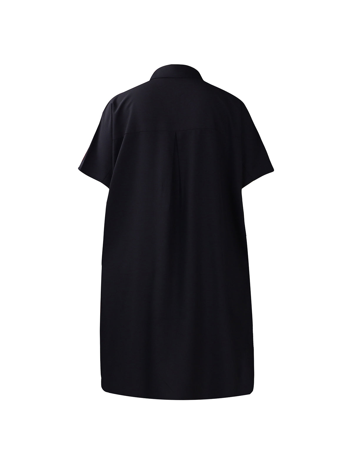 Studded Trim Oversized Shirt Midi Dress