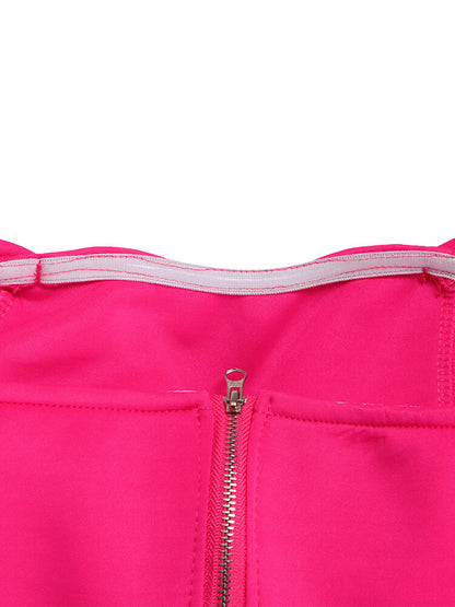 Tops de tubo con nudo de lazo y hombros descubiertos