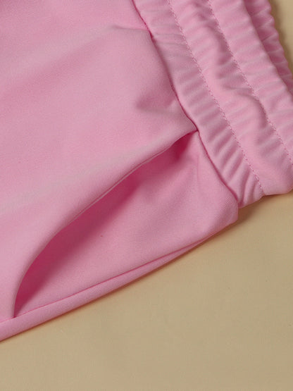 Three Piece Crop Top Jacket Jogger Set