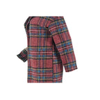 Abrigo de lana con patchwork a cuadros